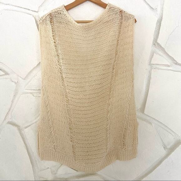 Helmut Lang Destroyed Linen Open Knit Sweater - Picture 7 of 8